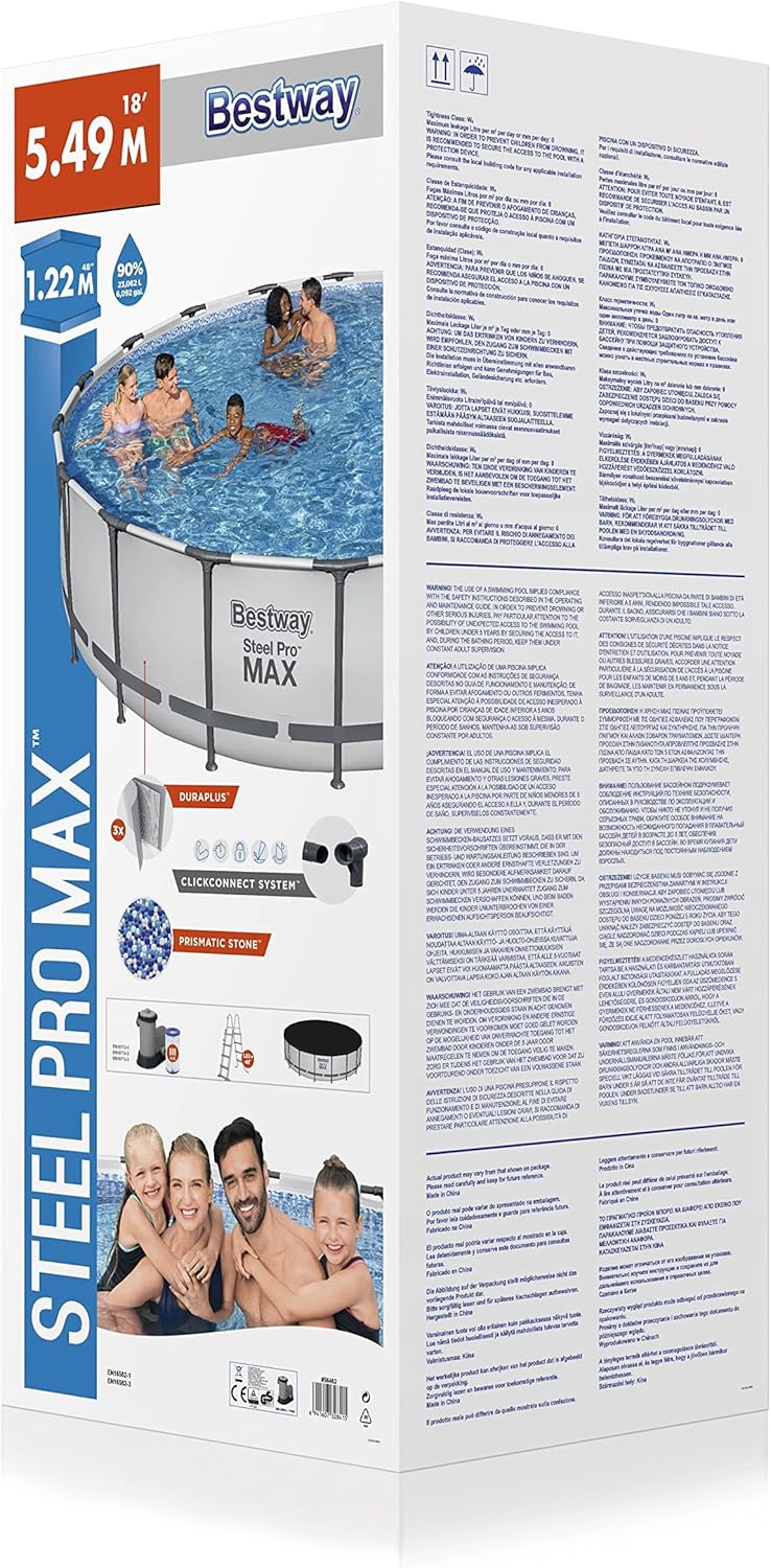 Bestway Piscines hors sol, 18' x 485.49 m x 1.22 m Pool Set