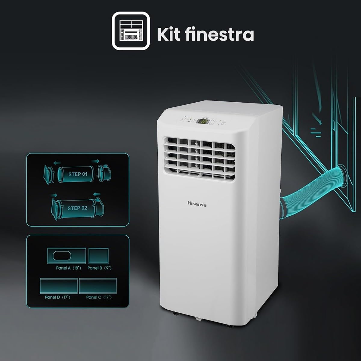 Hisense APC07KV - Climatiseur Mobile 7000 BTU