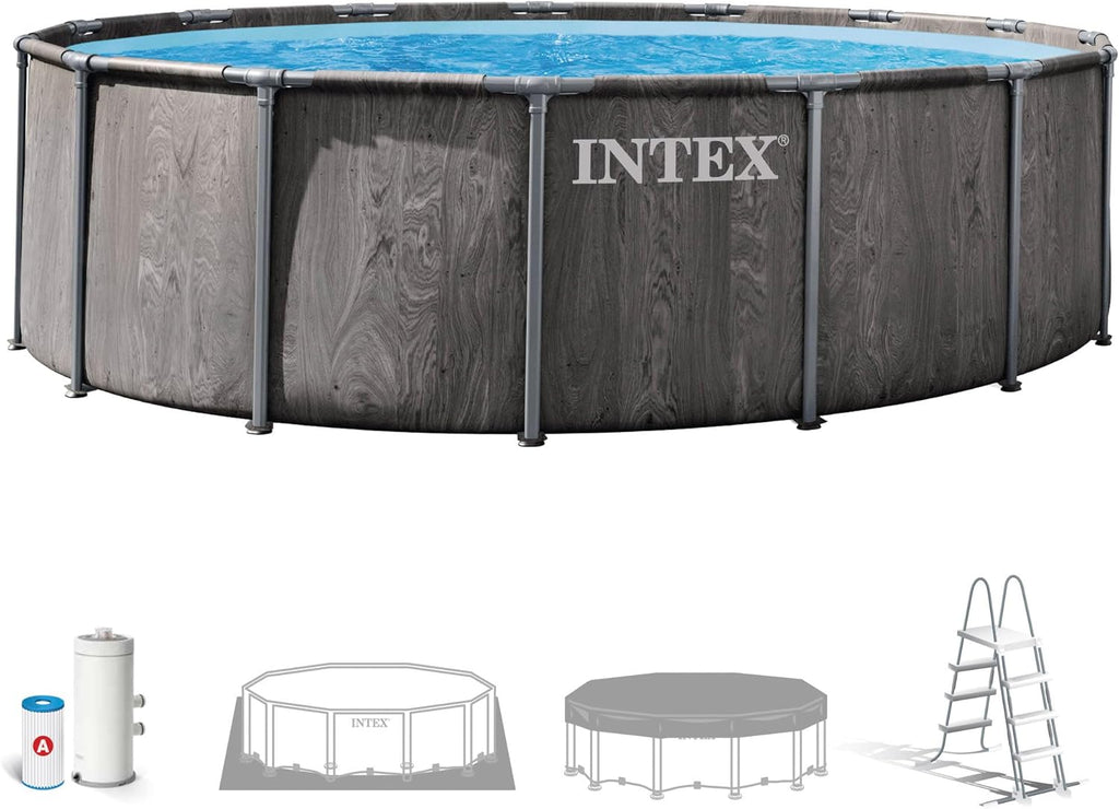 Intex 26742ND 4,57 m x 1,22 m Greywood Prism Frame Premium Pool Set