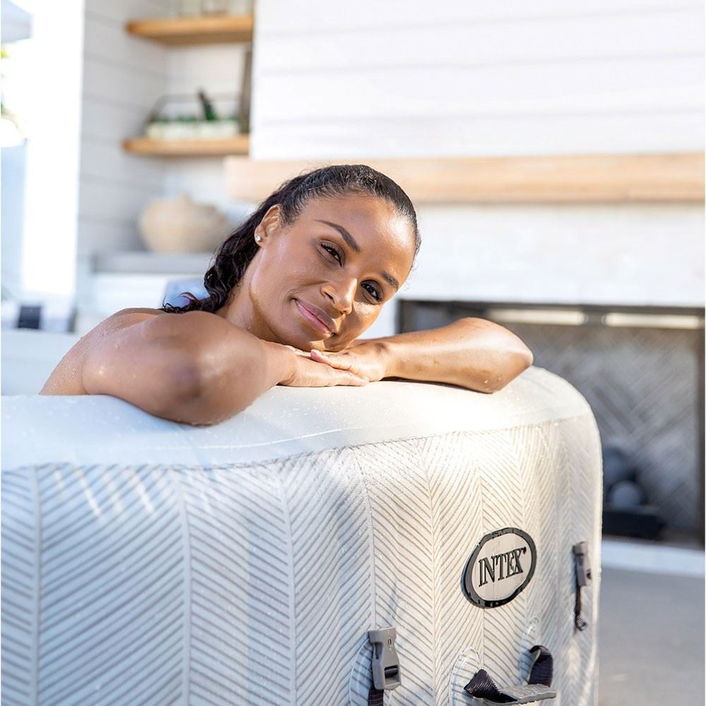 Intex PureSpa Chevron Bubble Deluxe spa gonflable - 4 personnes