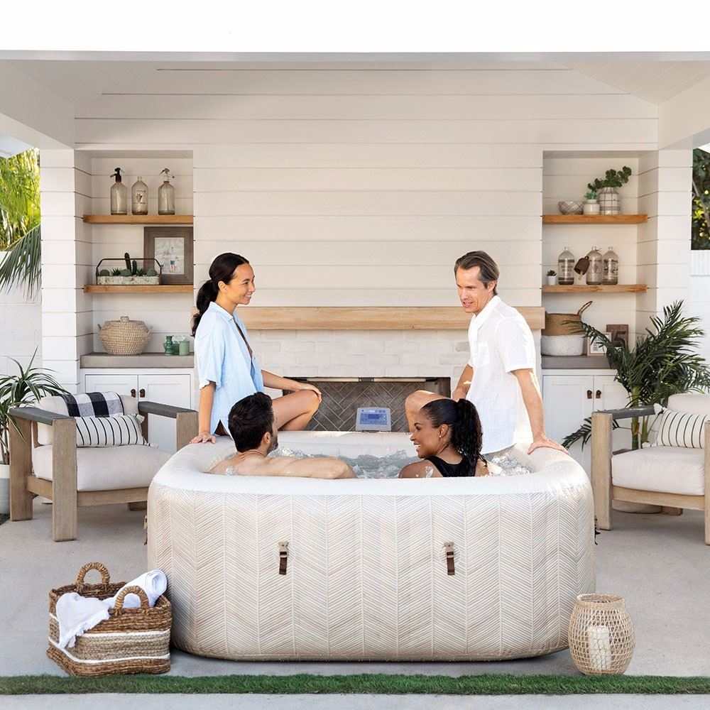 Intex PureSpa Chevron Bubble Deluxe spa gonflable - 4 personnes