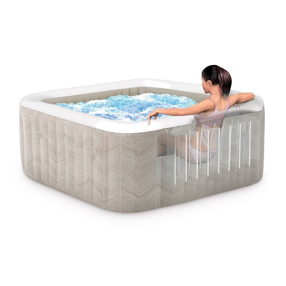 Intex PureSpa Chevron Bubble Deluxe spa gonflable - 4 personnes