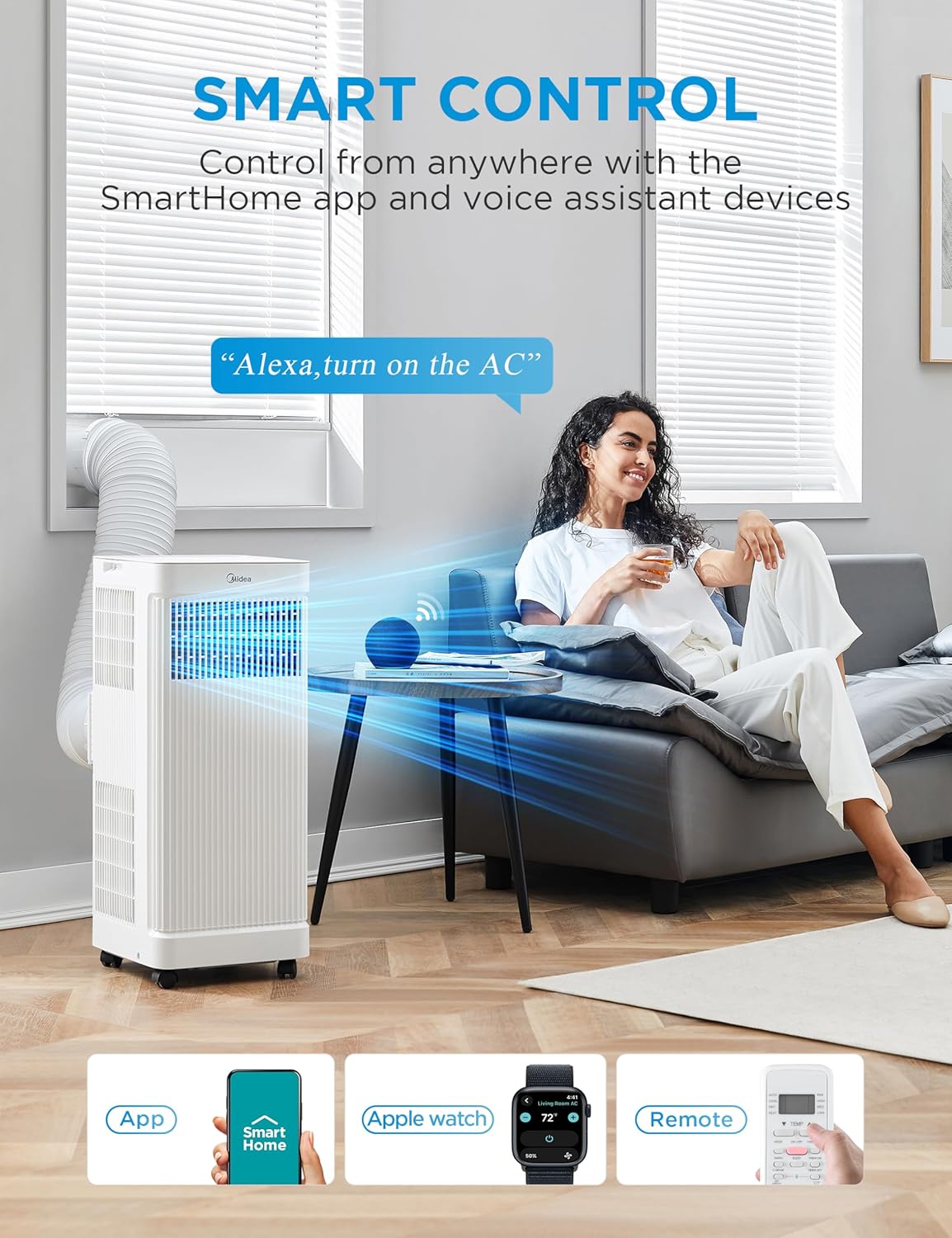 Midea MAP05S1AWT-A Climatiseur intelligent 8 500 BTU Blanc