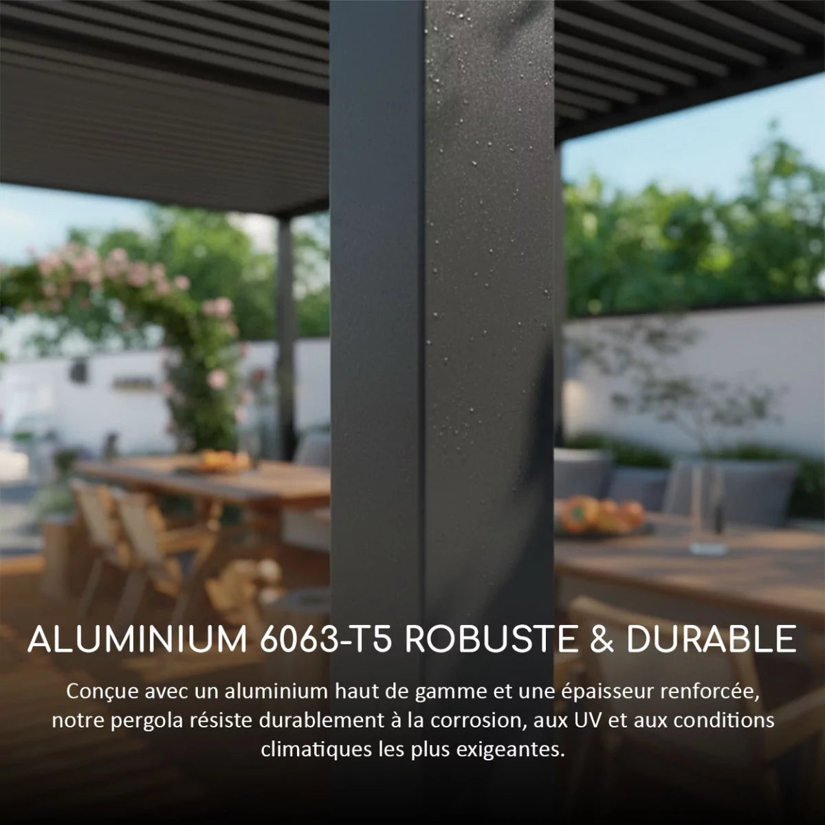Pergola bioclimatique autoportée collection VS 4x4M