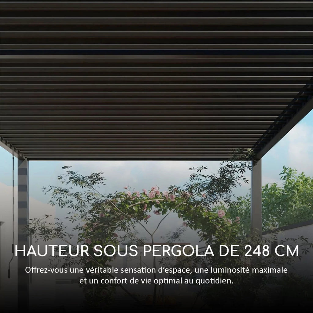 Pergola bioclimatique autoportée collection VS 4x4M