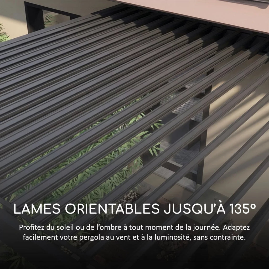 Pergola bioclimatique autoportée collection VS 4x4M