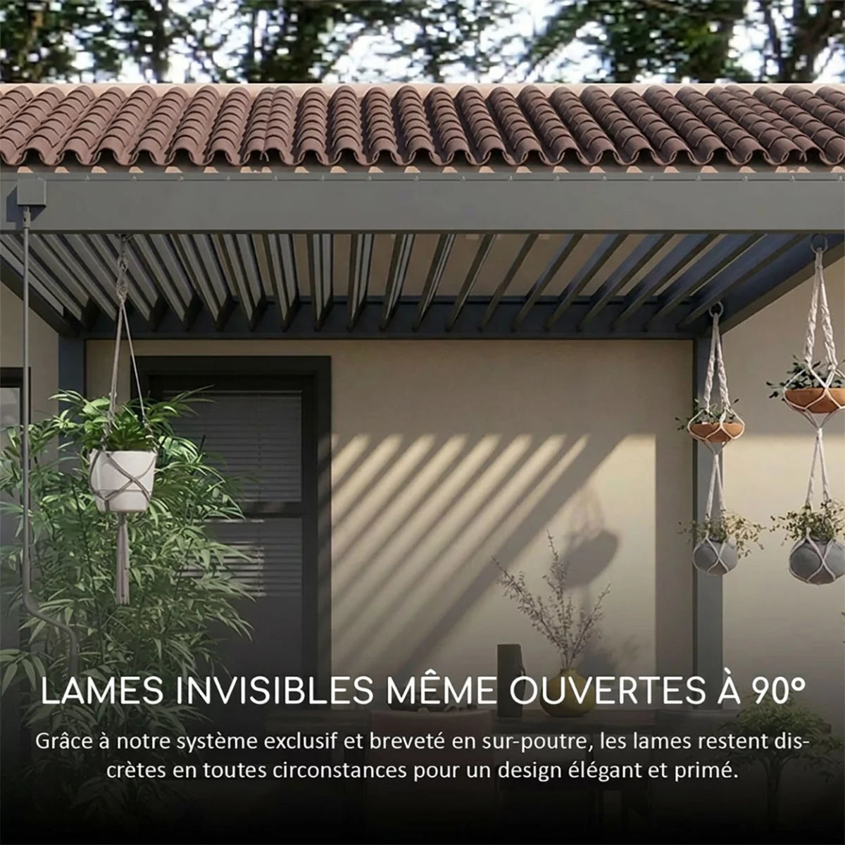 Pergola bioclimatique autoportée collection VS 4x4M