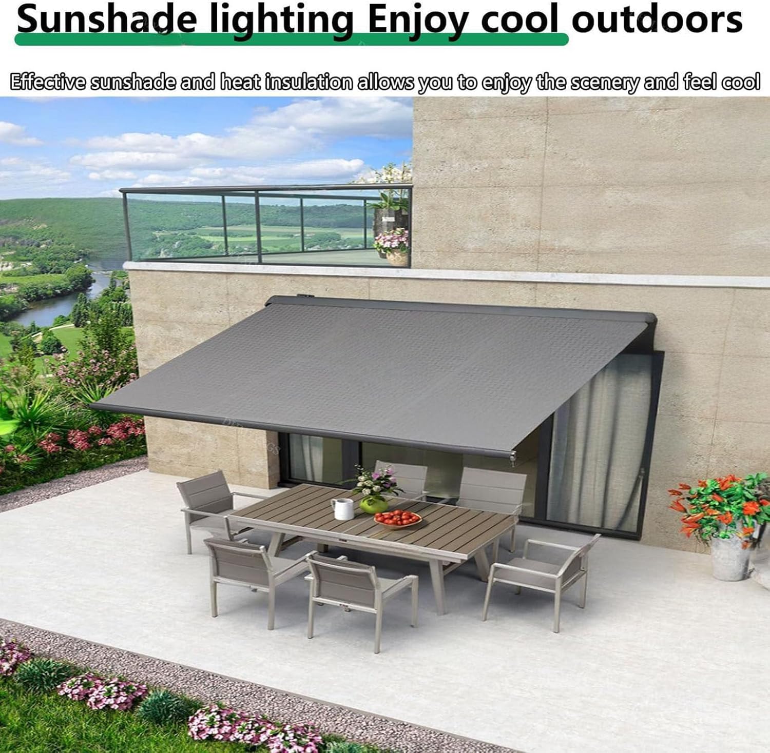 Store banne rétractable électrique pour terrasse