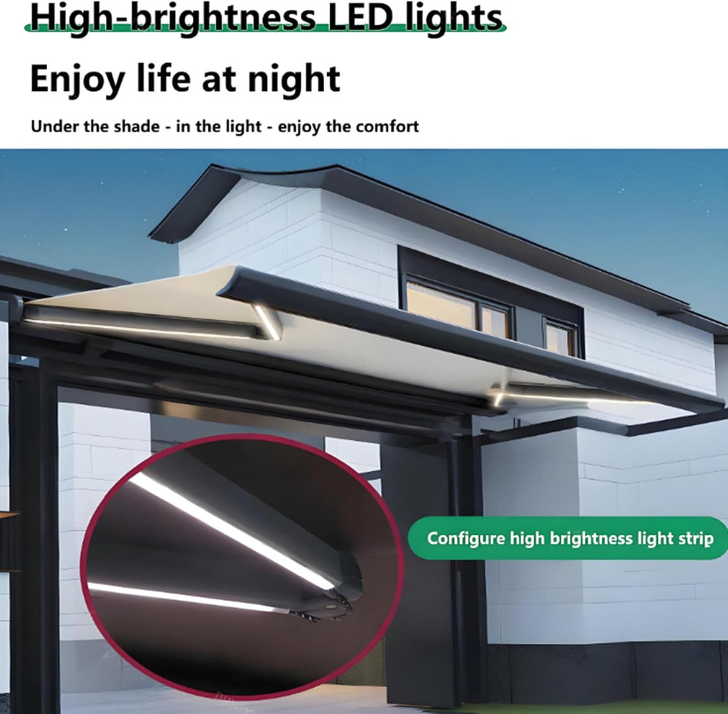 Store banne rétractable électrique pour terrasse