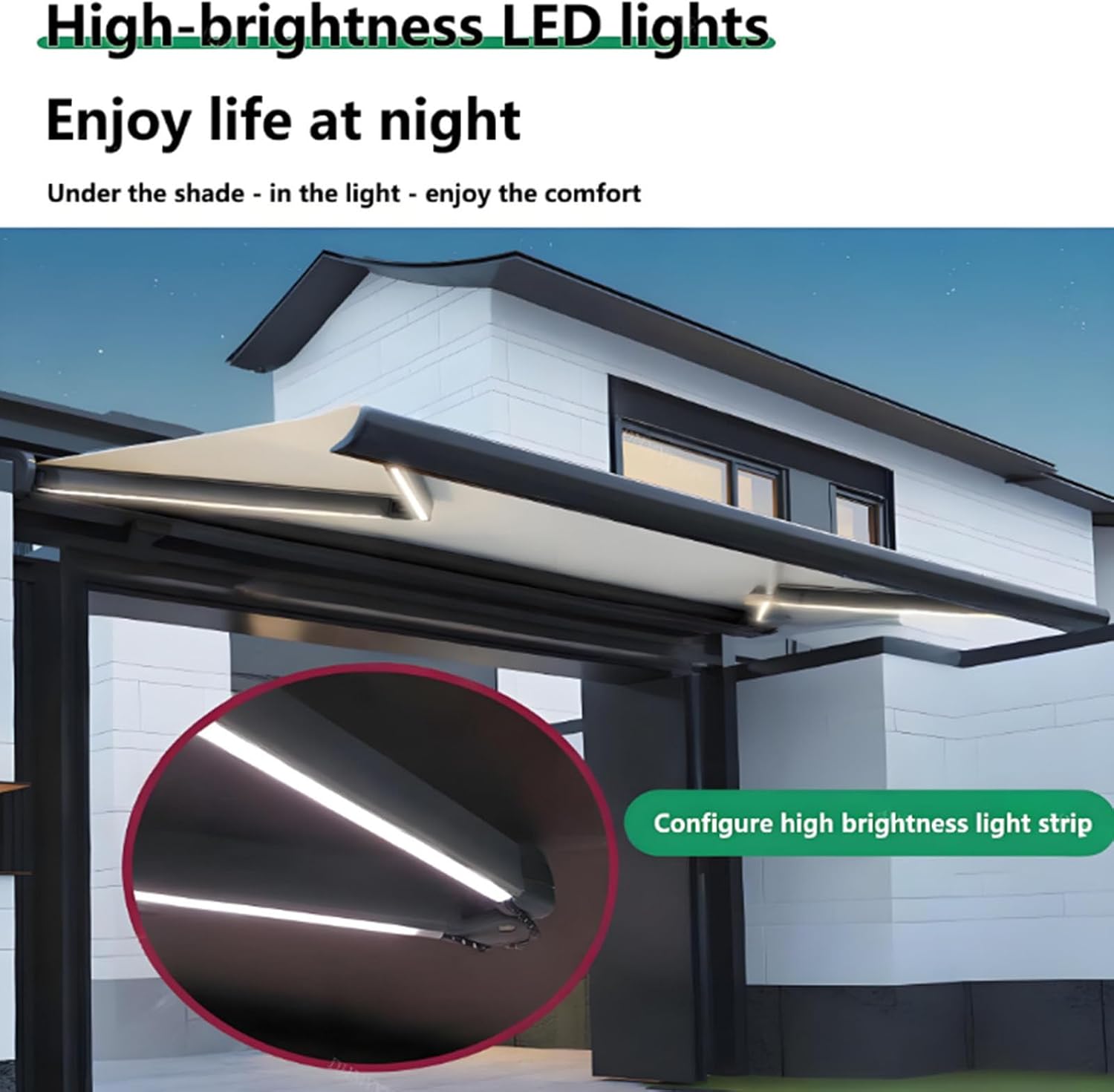 Store banne rétractable électrique pour terrasse