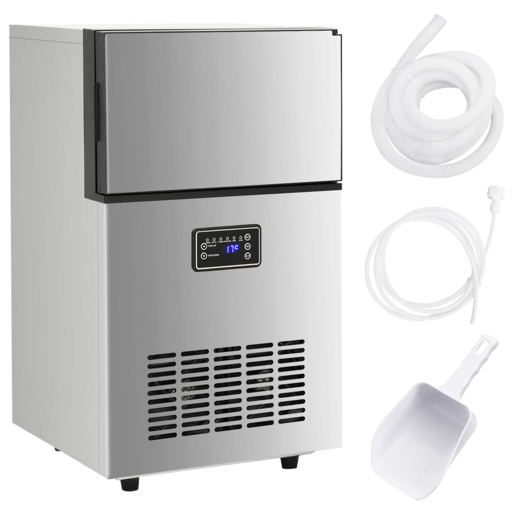 vidaXL Appareil à glaçons argenté 45 kg  24 h