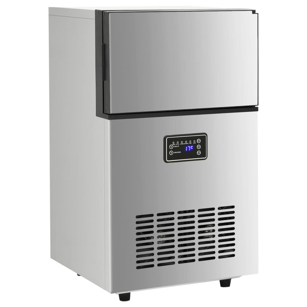 vidaXL Appareil à glaçons argenté 45 kg  24 h